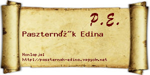 Paszternák Edina névjegykártya