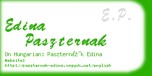 edina paszternak business card